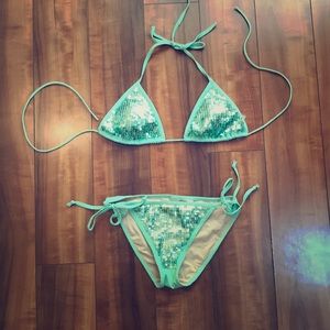 Victoria’s Secret mint sequin bikini